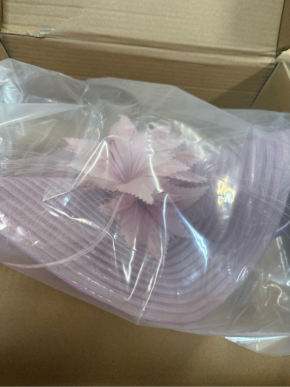 Women's Pink Derby Fascinator Flower Accent Headband